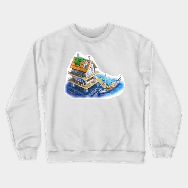 Aria Company Building Crewneck Sweatshirt by KokoroPopShop